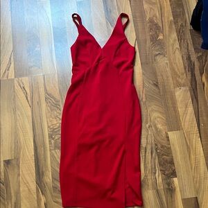 Lulu's Vibrant Red Backless Dress